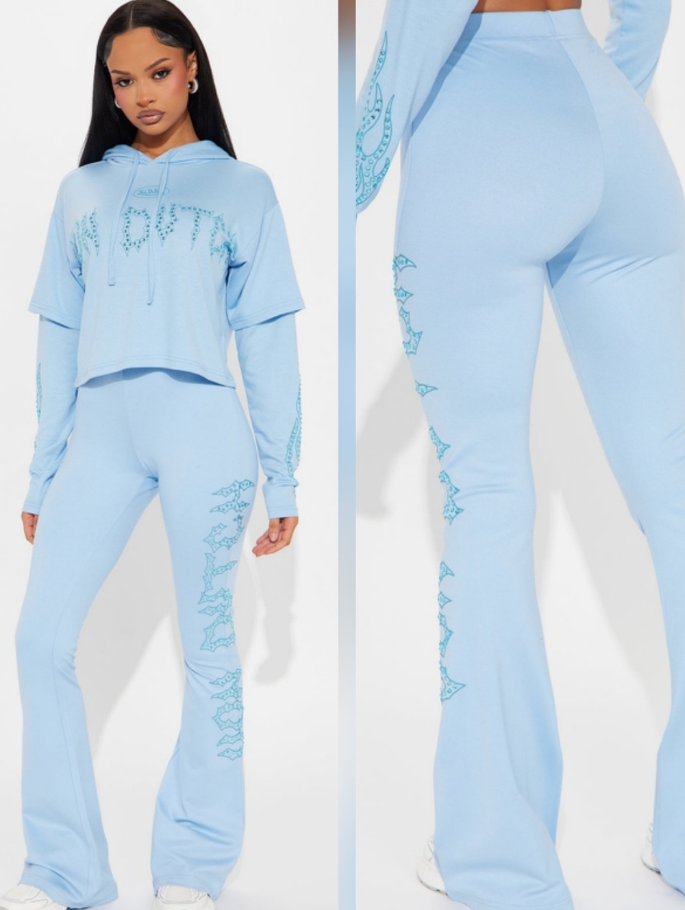 Embellished Hoodie And Sweatpants